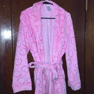 All over heart pink robe